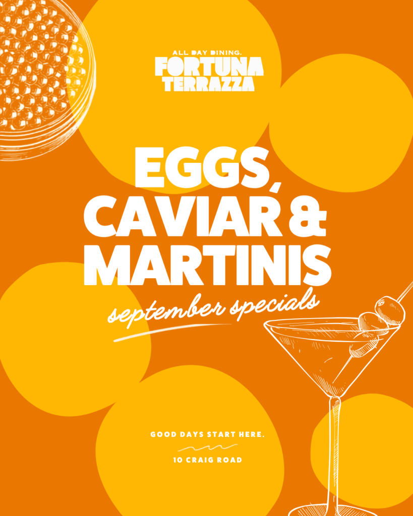 Caviar and martini month of september special dishes